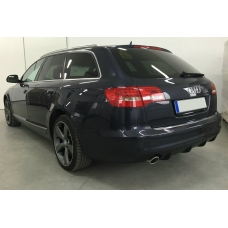 Audi A6 C6 Avant / Limousine (08-11) aizmugurējā bampera difuzors, RS look